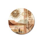 Abstract Sun Boho Bohemian Design Magnet 3  (Round)