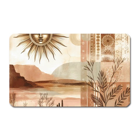 Abstract Sun Boho Bohemian Design Magnet (Rectangular) from ArtsNow.com Front