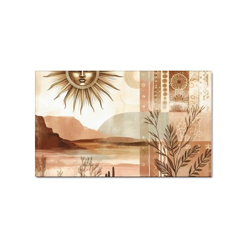 Abstract Sun Boho Bohemian Design Sticker Rectangular (10 pack) from ArtsNow.com Front