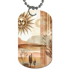 Abstract Sun Boho Bohemian Design Dog Tag (Two Sides) from ArtsNow.com Back