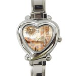 Abstract Sun Boho Bohemian Design Heart Italian Charm Watch