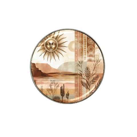 Abstract Sun Boho Bohemian Design Hat Clip Ball Marker (4 pack) from ArtsNow.com Front