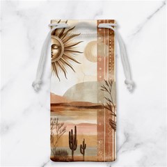 Abstract Sun Boho Bohemian Design Jewelry Bag from ArtsNow.com Front