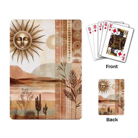 Abstract Sun Boho Bohemian Design Playing Cards Single Design (Rectangle) from ArtsNow.com Back