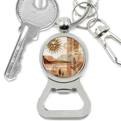 Abstract Sun Boho Bohemian Design Bottle Opener Key Chain from ArtsNow.com Front