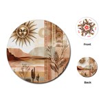 Abstract Sun Boho Bohemian Design Playing Cards Single Design (Round)