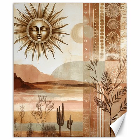 Abstract Sun Boho Bohemian Design Canvas 8  x 10  from ArtsNow.com 8.15 x9.66  Canvas - 1