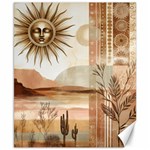 Abstract Sun Boho Bohemian Design Canvas 8  x 10 