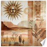 Abstract Sun Boho Bohemian Design Canvas 12  x 12 