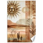 Abstract Sun Boho Bohemian Design Canvas 12  x 18 