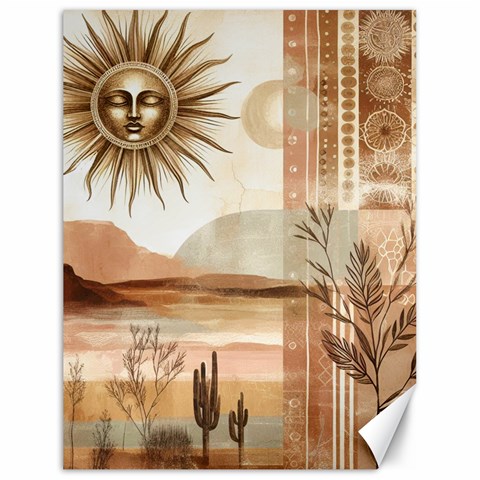 Abstract Sun Boho Bohemian Design Canvas 18  x 24  from ArtsNow.com 17.8 x23.08  Canvas - 1