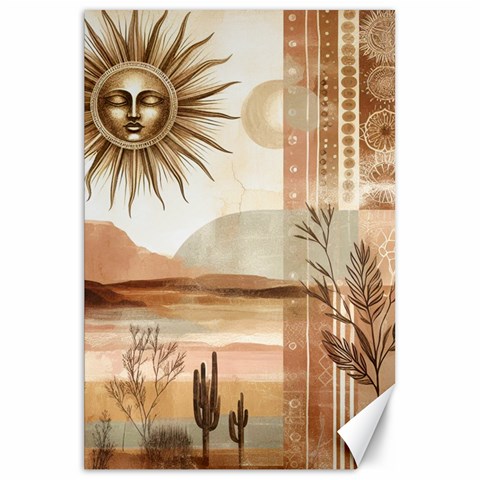 Abstract Sun Boho Bohemian Design Canvas 20  x 30  from ArtsNow.com 19.62 x28.9  Canvas - 1