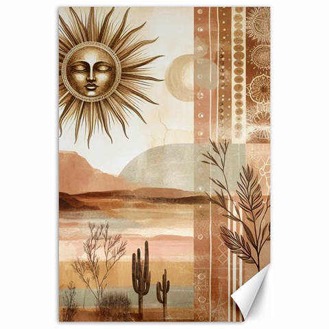 Abstract Sun Boho Bohemian Design Canvas 24  x 36  from ArtsNow.com 23.35 x34.74  Canvas - 1