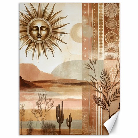 Abstract Sun Boho Bohemian Design Canvas 36  x 48  from ArtsNow.com 35.26 x46.15  Canvas - 1