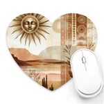 Abstract Sun Boho Bohemian Design Heart Mousepad