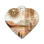 Abstract Sun Boho Bohemian Design Dog Tag Heart (One Side)