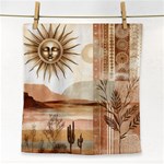 Abstract Sun Boho Bohemian Design Face Towel