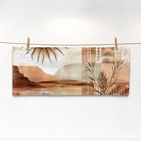 Abstract Sun Boho Bohemian Design Hand Towel from ArtsNow.com Front