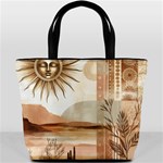 Abstract Sun Boho Bohemian Design Bucket Bag