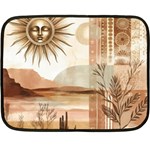 Abstract Sun Boho Bohemian Design Fleece Blanket (Mini)