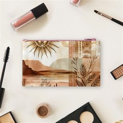 Abstract Sun Boho Bohemian Design Cosmetic Bag (Small) from ArtsNow.com Back