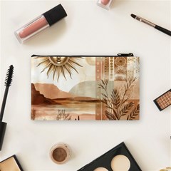 Abstract Sun Boho Bohemian Design Cosmetic Bag (Small) from ArtsNow.com Back