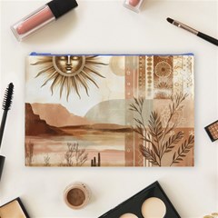 Abstract Sun Boho Bohemian Design Cosmetic Bag (Large) from ArtsNow.com Front