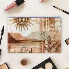 Abstract Sun Boho Bohemian Design Cosmetic Bag (Large) from ArtsNow.com Back