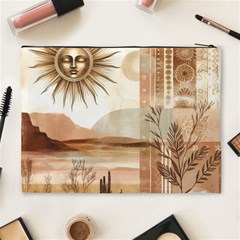 Abstract Sun Boho Bohemian Design Cosmetic Bag (XL) from ArtsNow.com Back