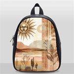 Abstract Sun Boho Bohemian Design School Bag (Small)