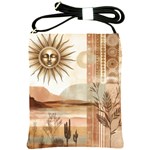 Abstract Sun Boho Bohemian Design Shoulder Sling Bag