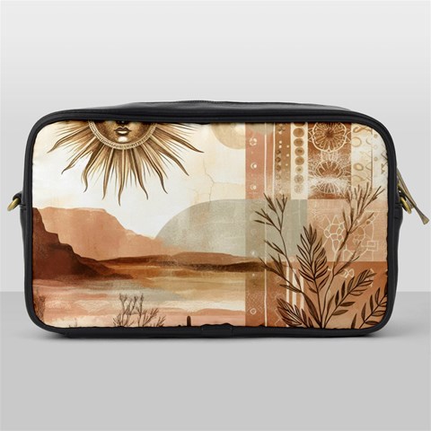 Abstract Sun Boho Bohemian Design Toiletries Bag (One Side) from ArtsNow.com Front