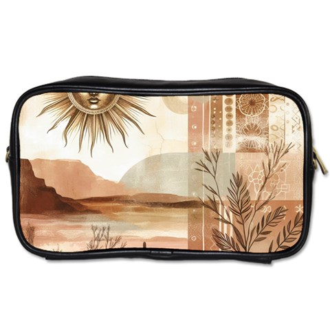 Abstract Sun Boho Bohemian Design Toiletries Bag (Two Sides) from ArtsNow.com Front