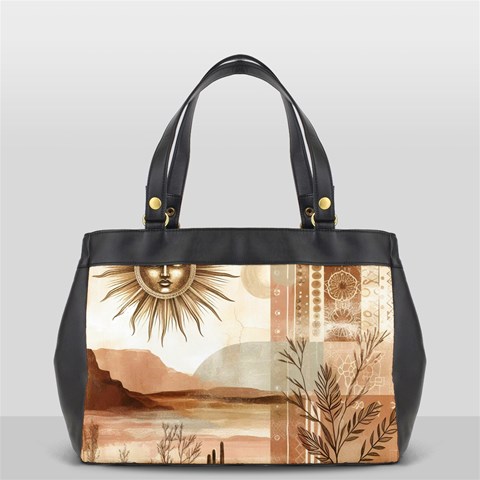 Abstract Sun Boho Bohemian Design Oversize Office Handbag from ArtsNow.com Front