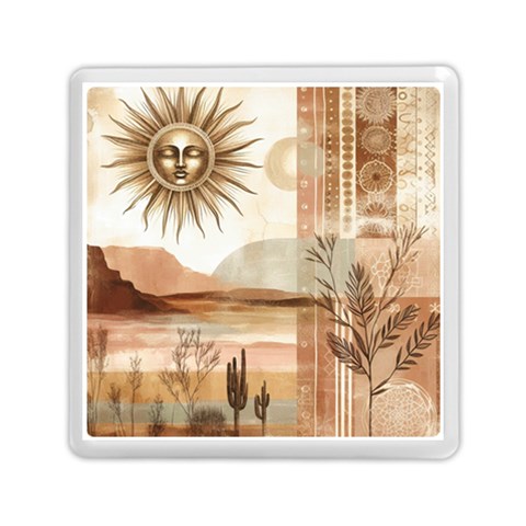 Abstract Sun Boho Bohemian Design Memory Card Reader (Square) from ArtsNow.com Front