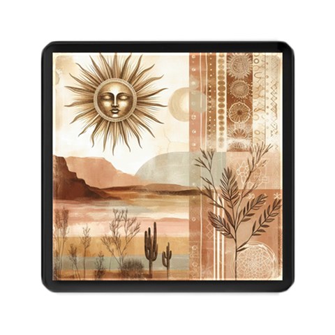 Abstract Sun Boho Bohemian Design Memory Card Reader (Square) from ArtsNow.com Front