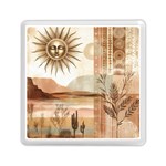 Abstract Sun Boho Bohemian Design Memory Card Reader (Square)