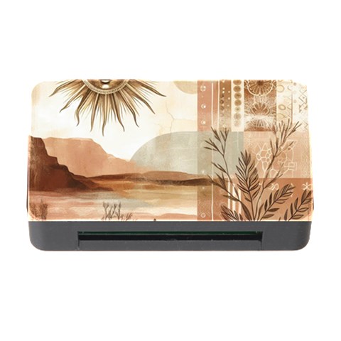 Abstract Sun Boho Bohemian Design Memory Card Reader with CF from ArtsNow.com Front