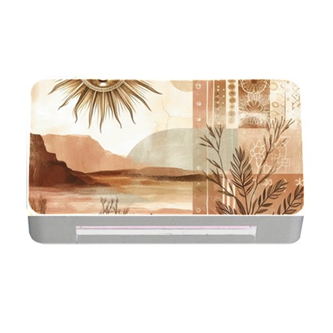 Abstract Sun Boho Bohemian Design Memory Card Reader with CF from ArtsNow.com Front