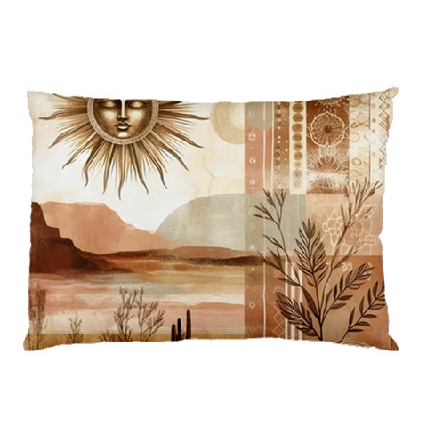 Abstract Sun Boho Bohemian Design Pillow Case (Two Sides) from ArtsNow.com Front