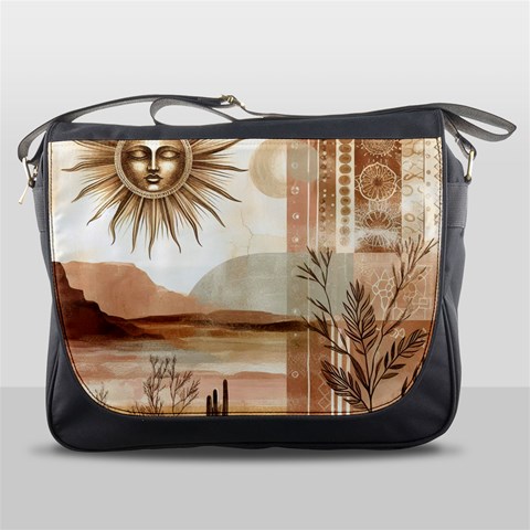 Abstract Sun Boho Bohemian Design Messenger Bag from ArtsNow.com Front