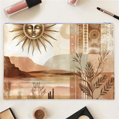 Abstract Sun Boho Bohemian Design Cosmetic Bag (XXL) from ArtsNow.com Back