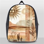 Abstract Sun Boho Bohemian Design School Bag (XL)