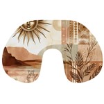 Abstract Sun Boho Bohemian Design Travel Neck Pillow