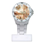 Abstract Sun Boho Bohemian Design Plastic Nurses Watch