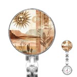 Abstract Sun Boho Bohemian Design Stainless Steel Nurses Watch