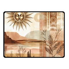 Abstract Sun Boho Bohemian Design Two Sides Fleece Blanket (Small) from ArtsNow.com 45 x34  Blanket Front