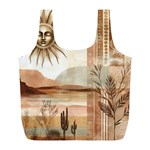 Abstract Sun Boho Bohemian Design Full Print Recycle Bag (L)