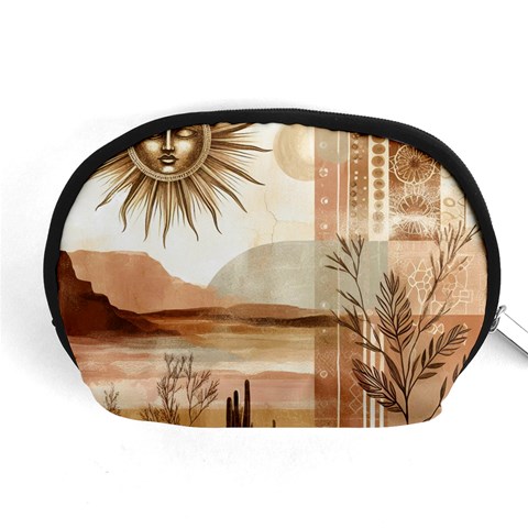 Abstract Sun Boho Bohemian Design Accessory Pouch (Medium) from ArtsNow.com Front