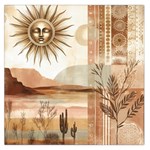 Abstract Sun Boho Bohemian Design Square Satin Scarf (36  x 36 )